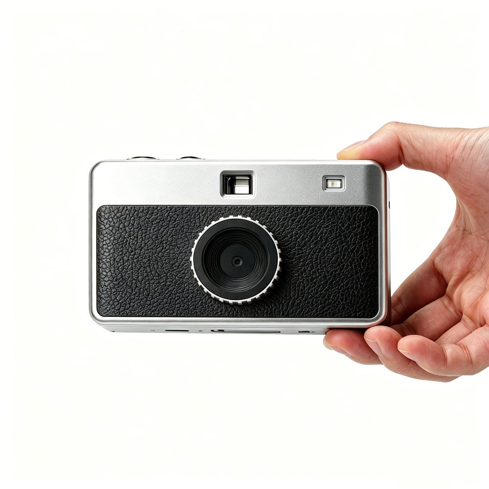 Roarsun Camera 12.0MP Retro Camera Screenless Digital Camera with 8 Filters